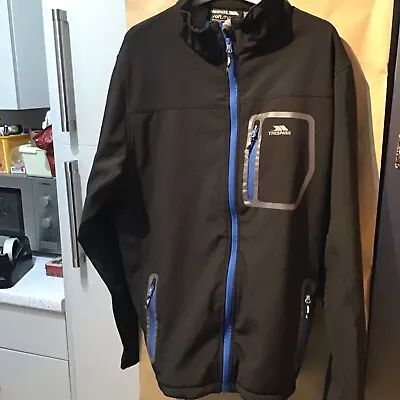 Buy Trespass Mens Softshell Jacket Water Resistant Windproof Outdoor Coat Black XL • 9.99£