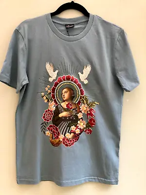 Buy Top T Shirt 10/12 By National Gallery 'raphael Madonna' Print Air Force Blue Bnt • 9.99£