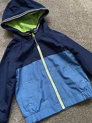 Buy Boys 18-24 Months Blue Hooded Jacket Mini Rebel • 2.99£