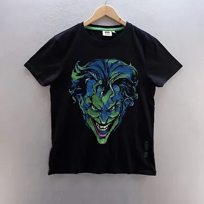 Buy The Joker T Shirt Medium Black Graphic Print Batman Short Sleeve Gildan Mens • 8.09£
