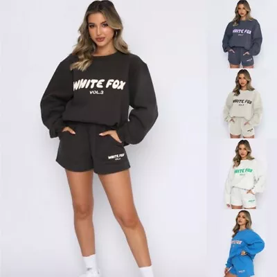 Buy UK Hot Sell White Fox Boutique 2PCS Tracksuits Womens Casual Hoodie Shorts Pants • 21.99£