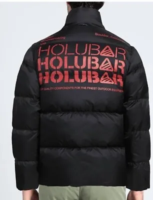 Buy £500+ Holubar Mens Black Duck Down Bomber Puffer Bubble Logo Jacket Coat Bnwt • 139£