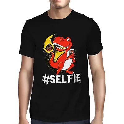 Buy 1Tee Mens Dinosaur T-rex Selfie T-Shirt • 7.99£
