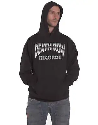 Buy Death Row Records Hoodie Metallic Logo New Official Mens Black Pullover S • 39.95£