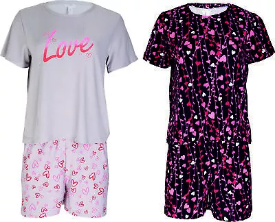 Buy Pyjamas PJ Ladies Womens Lounge Wear Night Wear Soft Touch Short Suit Plus NEW • 9.95£