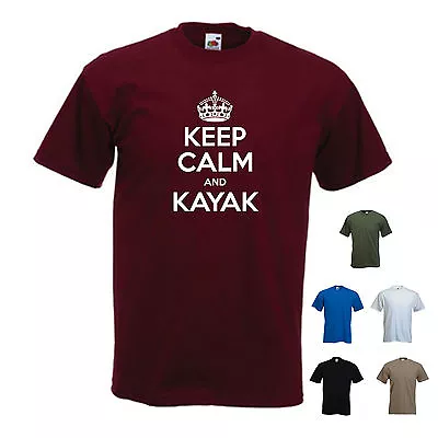 Buy 'Keep Calm And Kayak'  Canoeing Kayaking  Canoe T-shirt Tee  • 11.69£