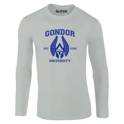 Buy Gondor University Mens Long Sleeve Shirt Hobbit Gandalf Frodo • 17.99£