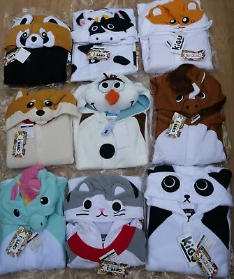 Buy Kids Animal All In One Pajamas Age 4-6 Panda Cat Rabbit Cow Bat Owl Etc Sazac • 14.79£