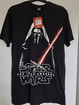 Buy Disney Star Wars T-shirt Size Medium Unisex The Force Awakens Darth Vador Black  • 10£