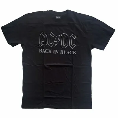Buy AC/DC T Shirt Back In Black Officially Licensed Mens Tee Classic Rock Official • 12.58£