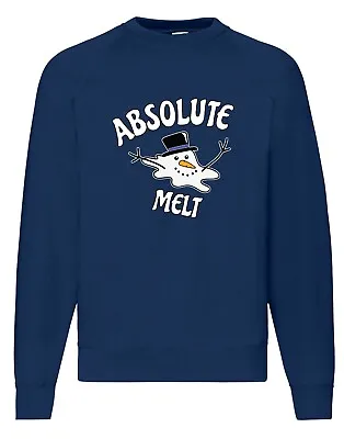 Buy Snowman Absolute Melt Printed Sweatshirt Funny Christmas Jumpers • 16.99£