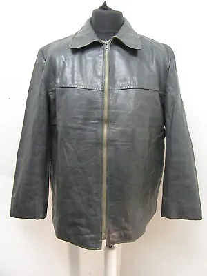Buy Vintage 50's German Leather Motorcyclejacket Size Xl • 69£