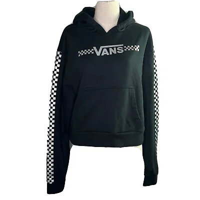 Buy Vans Sweater Women’s Black Spell Out Skate Cropped Hoodie Sweatshirt Ladies Med • 23.74£