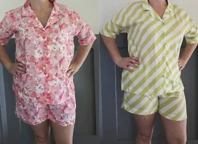 Buy Womens Pyjama Short Set Summer Shorty Set Ladies  Ex-store Line RRP €20 • 5.99£