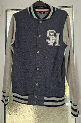 Buy F&F Mens Two Tone Jersey Baseball Style Hoodless Jacket Sweater/Sweatshirt/Coat • 10.95£
