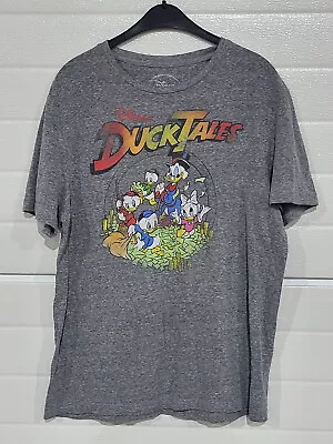 Buy Vintage Disney Duck Tales L Grey Dagobert Donald Duck Tick T-Shirt T-Shirt • 21.59£
