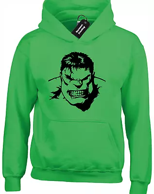 Buy Hulk Face Hoody Hoodie Avenger Thor Gym Training Top Fan Design Funny Gift • 16.99£