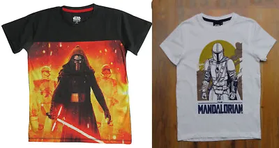 Buy Star Wars Graphic Print Cotton Short Sleeve Boy Girl Black White T Shirt Tee 3-8 • 4.99£