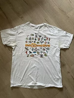 Buy WDW Disney Parks T-shirt In White With Back Detailing. Size L • 14.99£