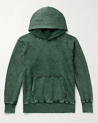 Buy Les Tien Emerald Green Garment Dyed Cotton-Jersey Hoodie BNWT £325 Mr Porter • 115£