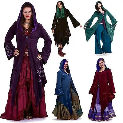 Buy Velvet Faery Goddess Jacket, Boho Goa Psy Trance Coat Plus Size Pagan Clothing • 75£