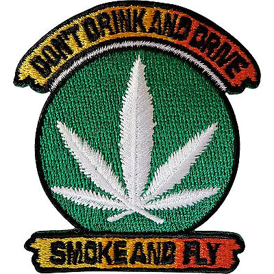 Buy Cannabis Patch Embroidered Iron / Sew On Marijuana Biker Motorcycle Cloth Badge • 2.79£
