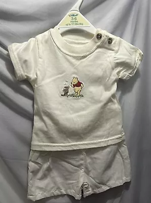 Buy Disney Winnie The Pooh T Shirt & Shorts Set  3-6 Months • 0.99£