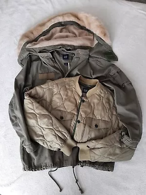 Buy Gap M-65 Military Style Army Fishtail Parka Jacket 3 In 1 Size L Olive • 75£