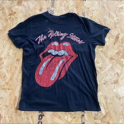 Buy The Rolling Stones T Shirt Black Large L Mens Music Band Graphic • 9.99£