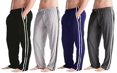 Buy Adults Mens Lounge Pants Pyjamas Plain Cotton Pyjama Bottoms Pj's Nightwear • 7.45£