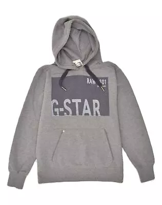 Buy G-STAR Mens Graphic Hoodie Jumper Large Grey Cotton EY03 • 16.45£