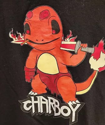 Buy Pokemon Hellboy Crossover T-shirt. Fan Made Retro Style Medium Shirt. Charmander • 6.42£