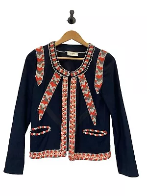 Buy Pyrus Jacket Size Small Black Cotton Hand Beaded Designer Tribal Boho Artisan • 40£