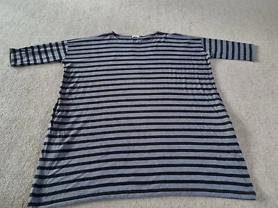 Buy Gap Ladies Oversized T-shirt Dress Size L Grey And Black Stripe • 9.99£