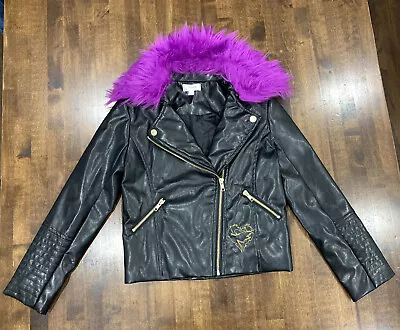 Buy D-Signed Descendants Faux Leather Costume Jacket Removable Fur Mal Girls Size S • 18.89£