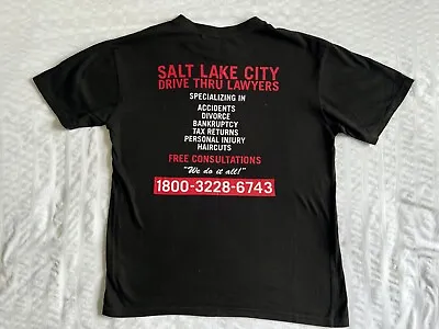 Buy Ironic T-Shirt XS-M OVERSIZE Black Salt Lake City Drive Thru Lawyers 40  Skate • 10.99£