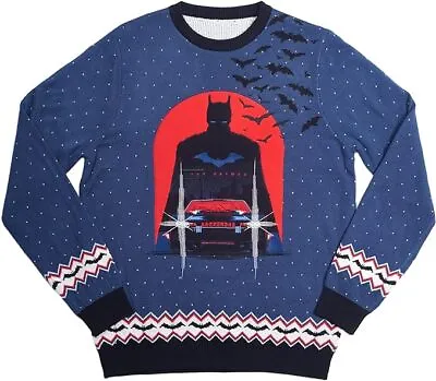 Buy The Batman Unisex Knitted Jumper - Ugly Novelty Christmas Sweater Gift • 49.99£