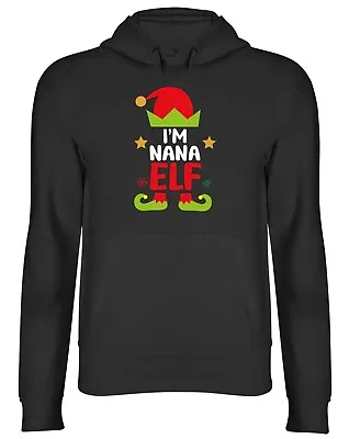 Buy I'm The Nana Elf Christmas Xmas Mens Womens Hooded Top Hoodie Gift • 17.99£