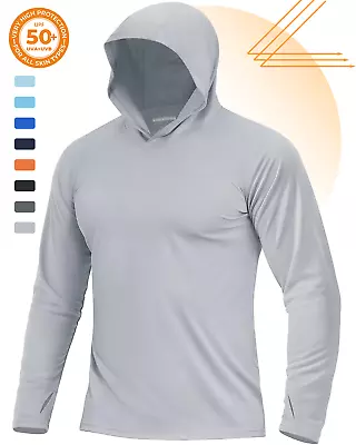 Buy Men's UPF 50+ Sun UV Protection Hoodie Shirts Long Sleeve Fishing Shirts Outdoor • 17.98£