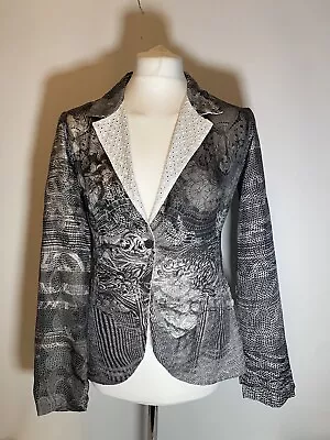 Buy Save The Queen Multicolour Silk Blend Jacket Size Small UK 10 Italy • 54.99£