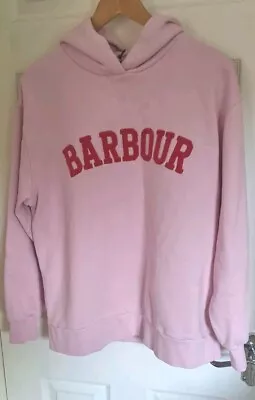 Buy Barbour Northumberland Patch Hoodie Pink Women’s Size 10 New  • 18£