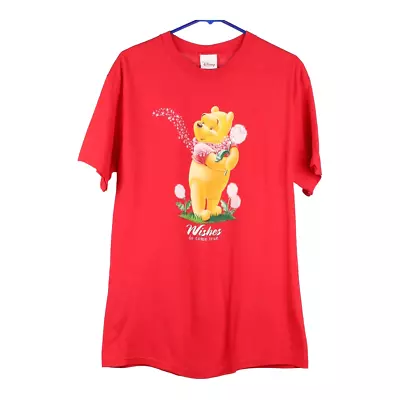 Buy Winnie The Pooh Disney Christmas T-Shirt - Medium Red Cotton • 19.10£