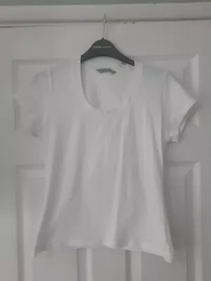 Buy Wrap White T-shirt With Stretch Size 12 • 1.50£