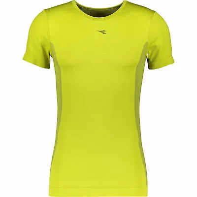 Buy DIADORA U.T-Shirt SS Tech FI Yellow Card Meryl Dryarn Active Sports Tops Small • 14.74£