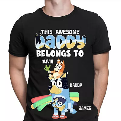 Buy This Awesome Dad Belongs To Personalised Fathers Day T Shirt Birthday Top #FD#2 • 9.99£
