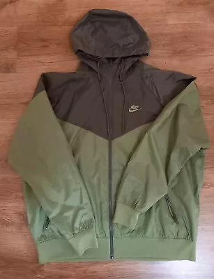 Buy Nike Windrunner Coat Jacket - Brown/Olive Green  - UK X-Large XL • 11.99£